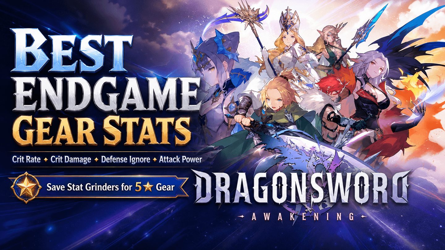Best stat priority and sub stats in DragonSword: Awakening