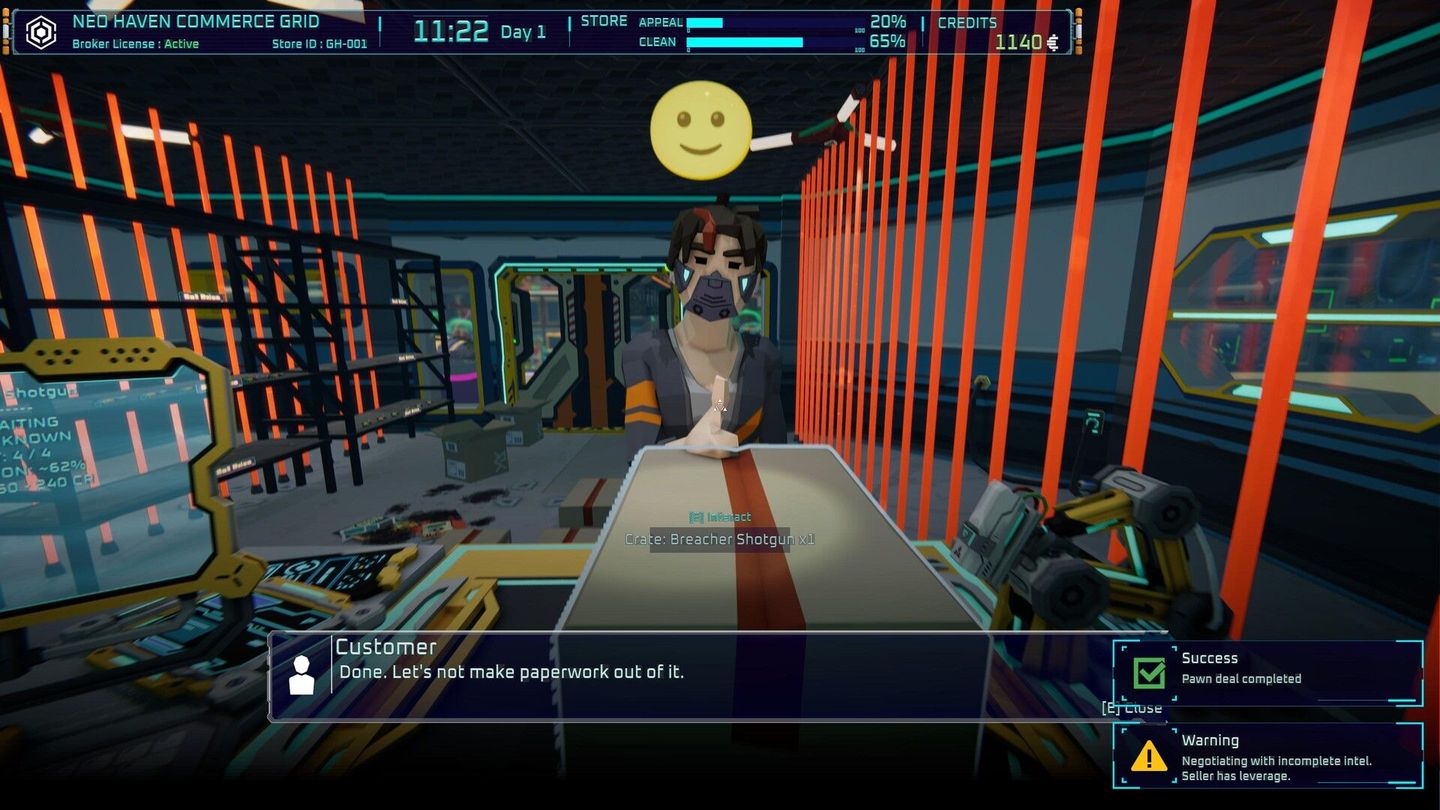 Ghost Receipt - A Cyberpunk Pawnshop Simulator screenshot 2