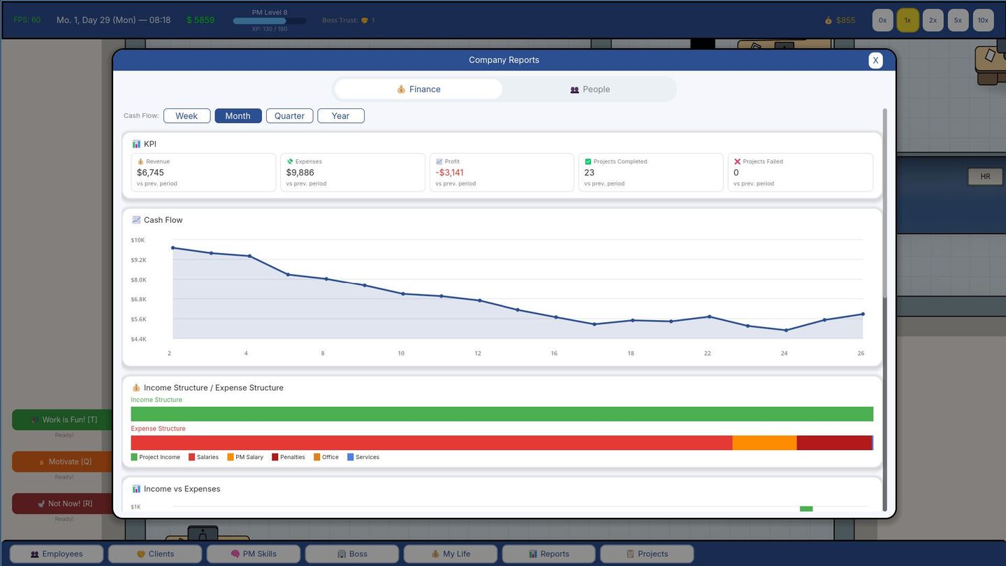 Project manager SIM screenshot 2
