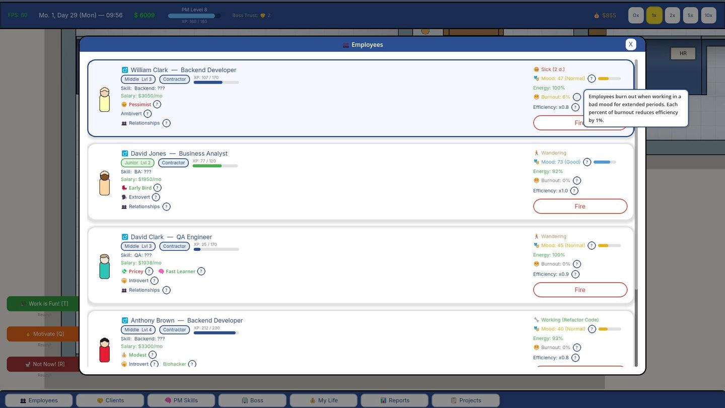 Project manager SIM screenshot 4