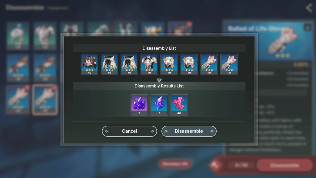 How to disassemble Materials in DragonSword: Awakening