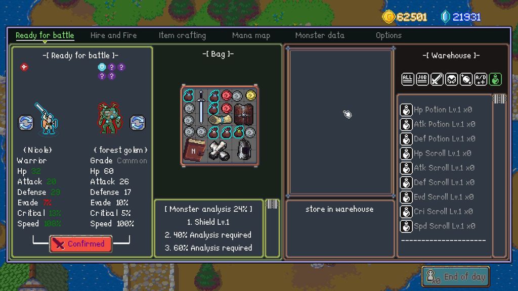 Backpacker Guild: Build Monster Slaying Mercenaries by Packing Their Bags