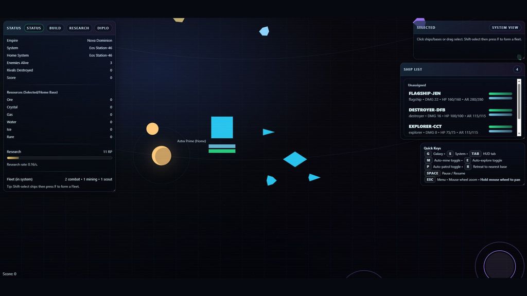 Galactic Conflict: Can You Outsmart Relentless AI Empires in Real Time and Hold a Living Galaxy Together?