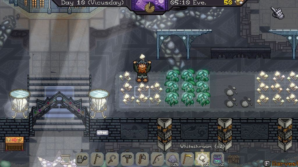 Grow mushrooms, craft enchanted anvils, and impress a picky Dwarf King in Hammer & Harvest: Dwarven Roots