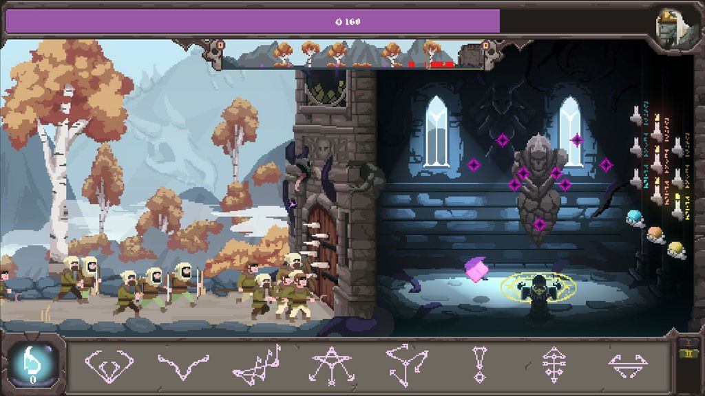 Zeichne Runen mit deinen eigenen Händen, beschwöre eine Todesgöttin - Runeomicon macht dich zum Schurken