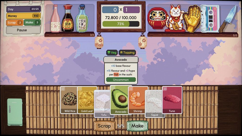 Kayang Sirain ang Sushi? Pinapahintulutan ng Sushiamo ang Pagbuo ng Absurd na Combo Rolls para Dumagundong sa Scoreboard