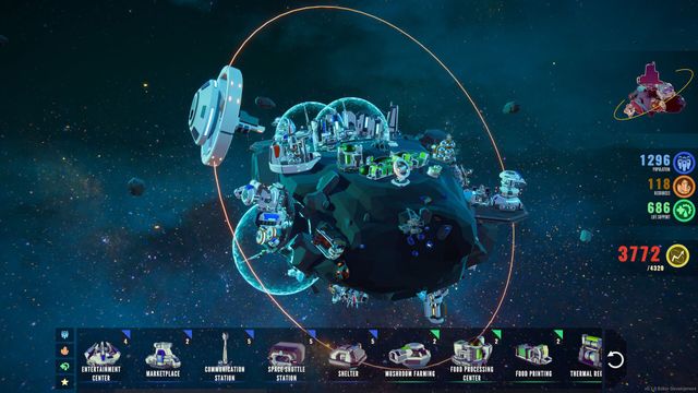 AstroScaper : la démo vous laisse dompter de minuscules cités rocheuses et poser des lignes de train sur des astéroïdes qui tournent - City-builder puzzle cosy dans l'espace