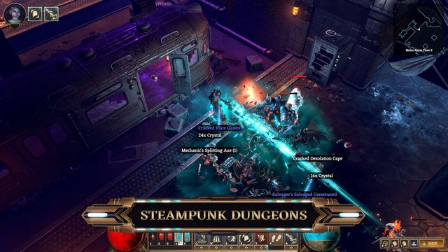Crystalfall - Pillez les compétences, composez vos builds comme vous voulez, survivez à un apocalypse d'astéroïde steampunk